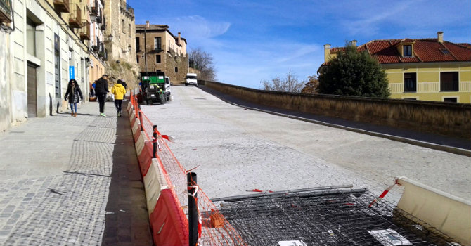 Obras en la calle de San Juan