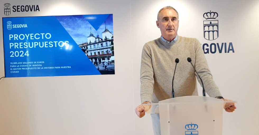 José Mazarías en la presentación de los presupuestos