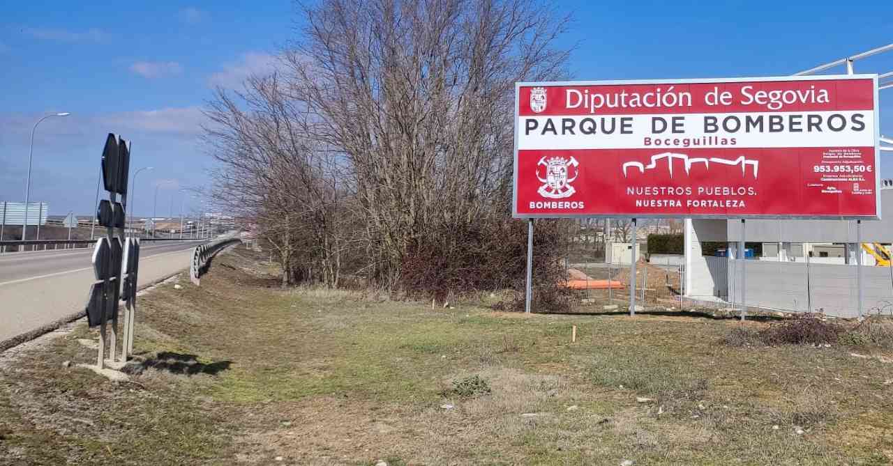 Obras en el parque de bomberos de Boceguillas