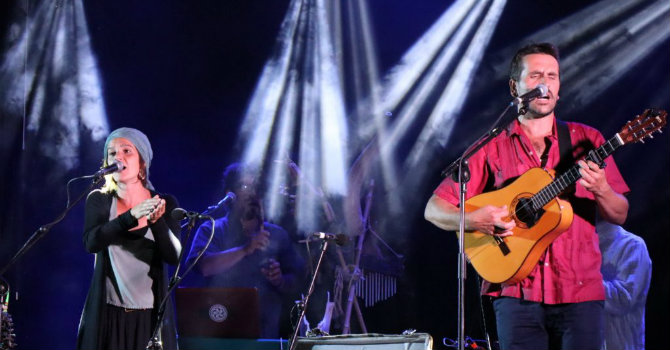 Actuación de El Naán durante el festival Mvsicvm en la villa romana La Olmeda (Palencia)