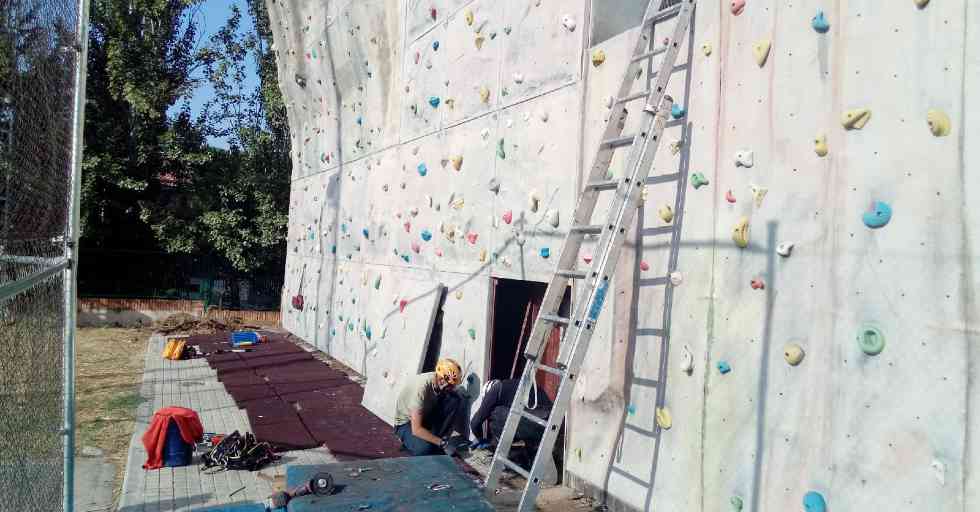 Obras en el Rocódromo Municipal